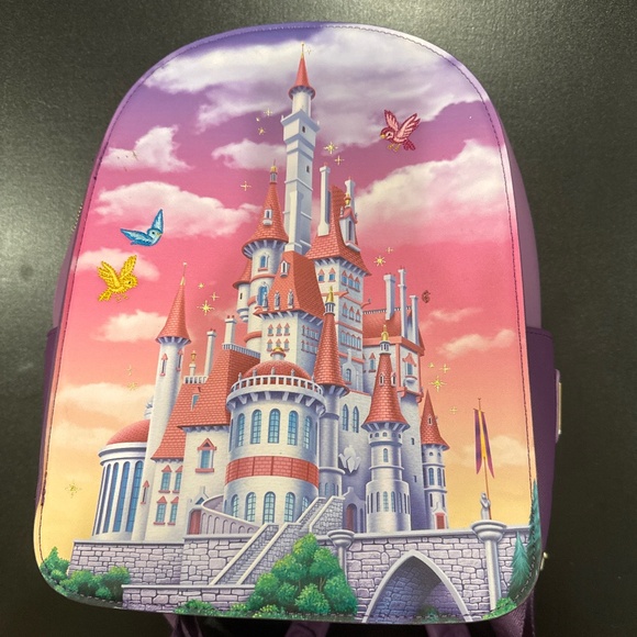 Beauty and the Beast Castle Loungefly Backpack - Picture 1 of 4